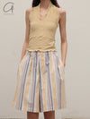 BASERANGE French-made organic cotton striped shorts (BAS-SHST-PO-SU25-MARTINIQUE STRIPE)